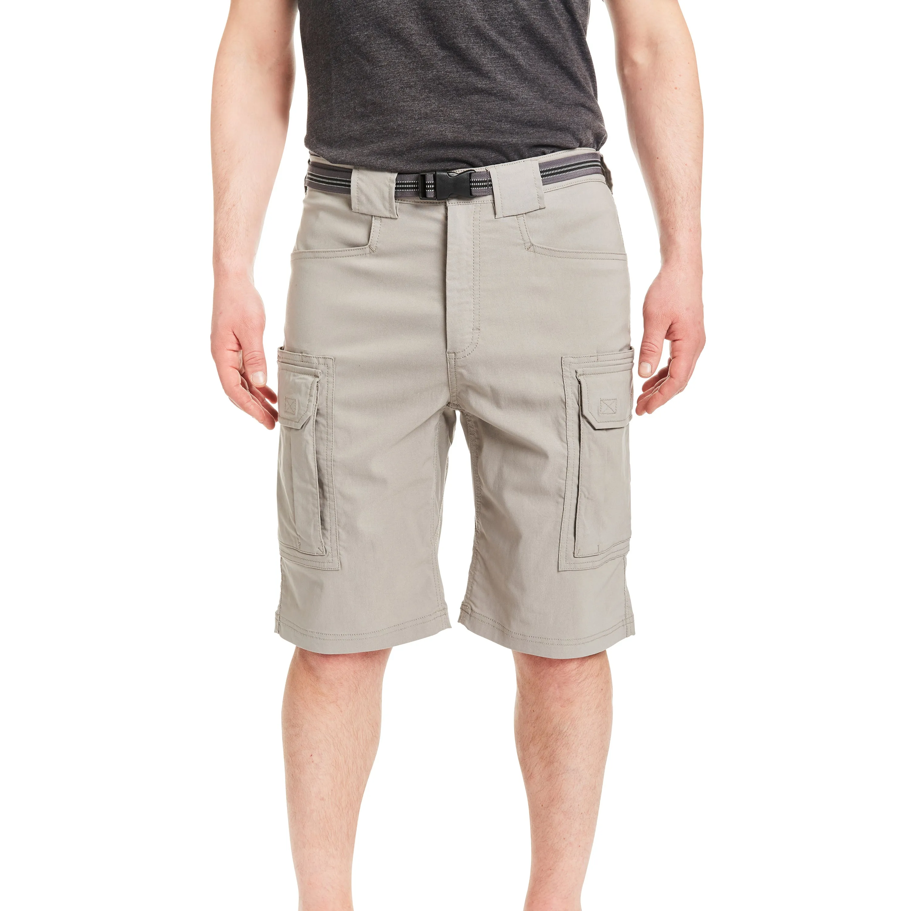 SMITH'S-STRETCH NYLON/SPANDEX BELTED CARGO SHORT