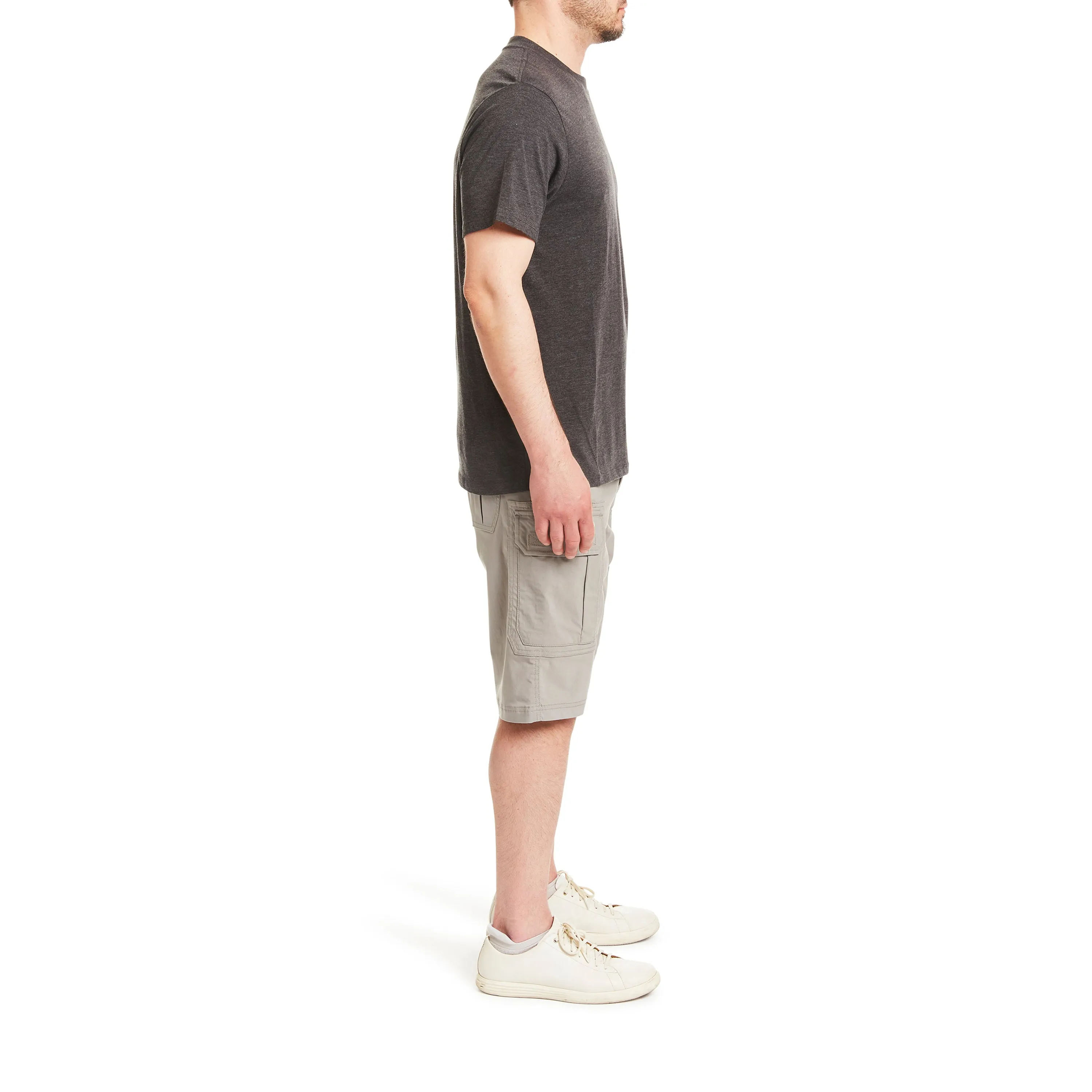 SMITH'S-STRETCH NYLON/SPANDEX BELTED CARGO SHORT