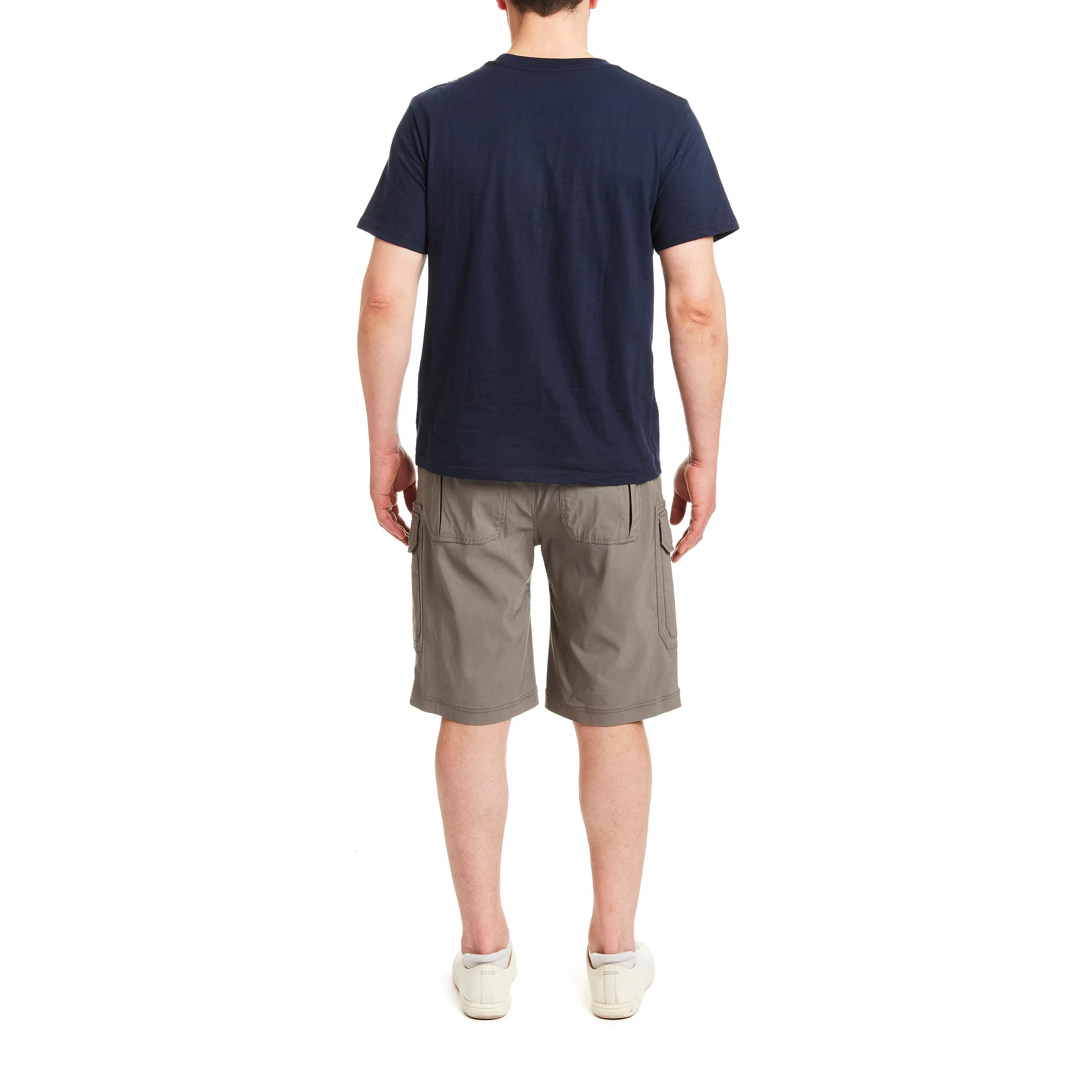 SMITH'S-STRETCH NYLON/SPANDEX BELTED CARGO SHORT