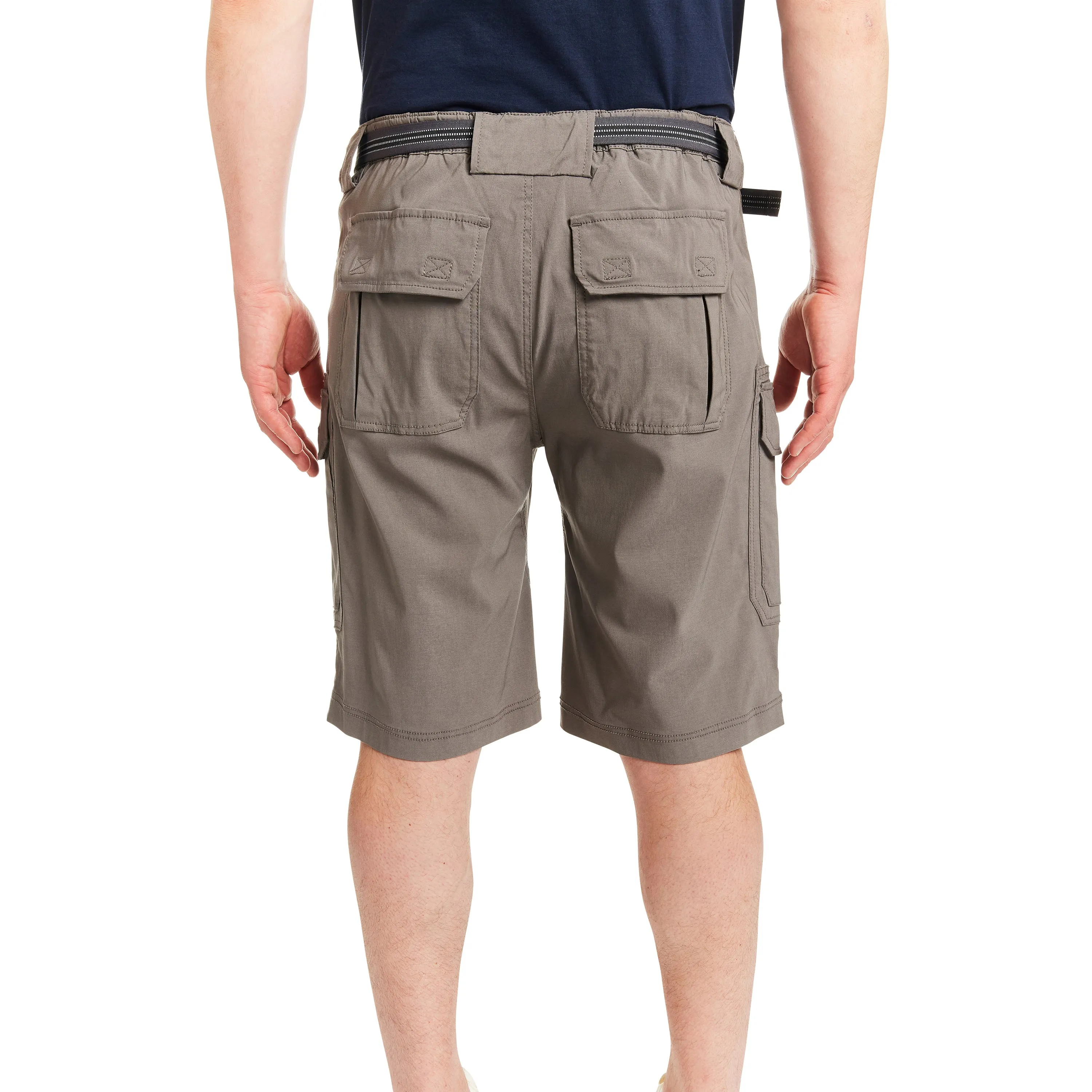 SMITH'S-STRETCH NYLON/SPANDEX BELTED CARGO SHORT
