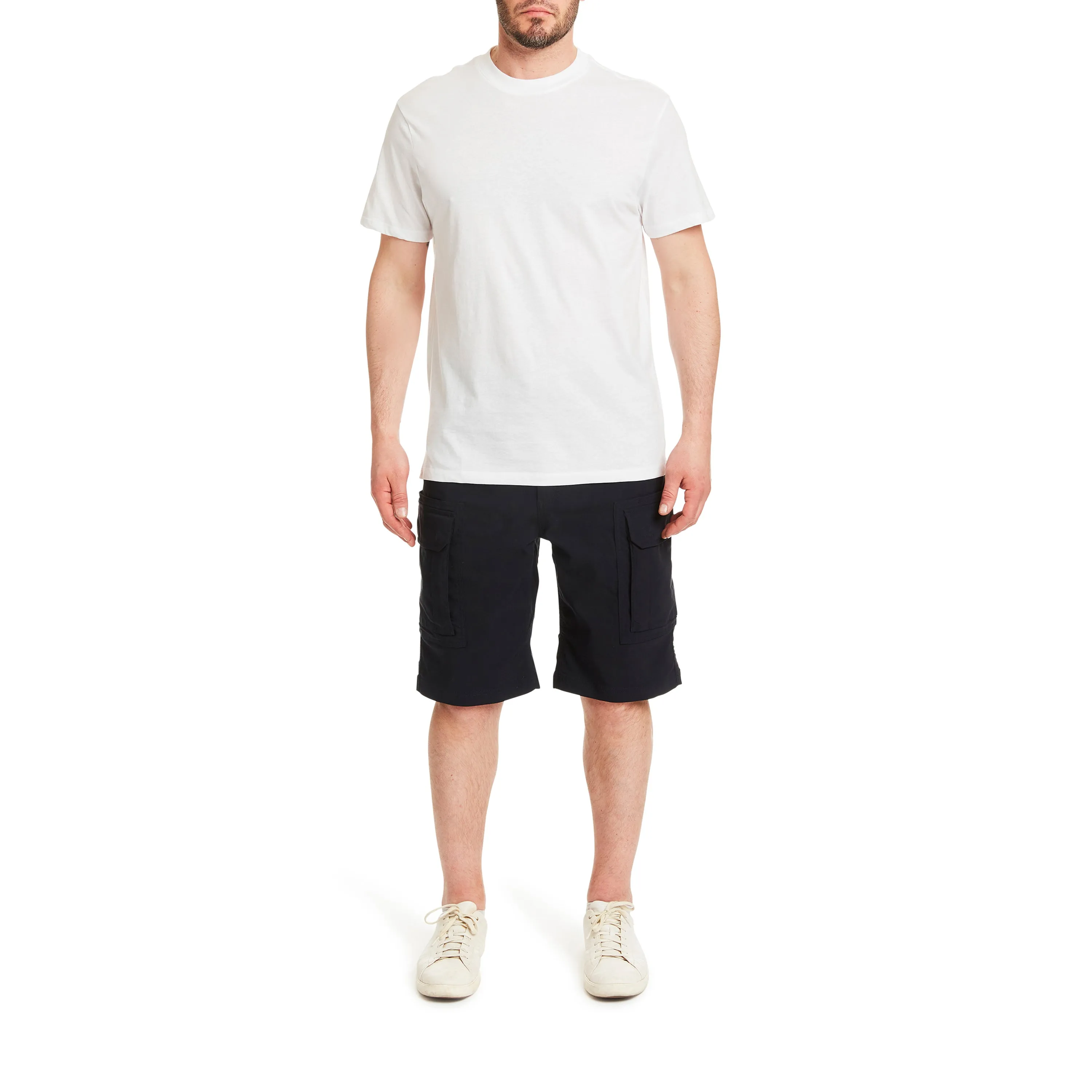 SMITH'S-STRETCH NYLON/SPANDEX BELTED CARGO SHORT