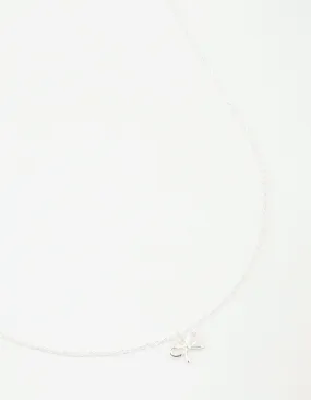 Sterling Silver Bow Necklace