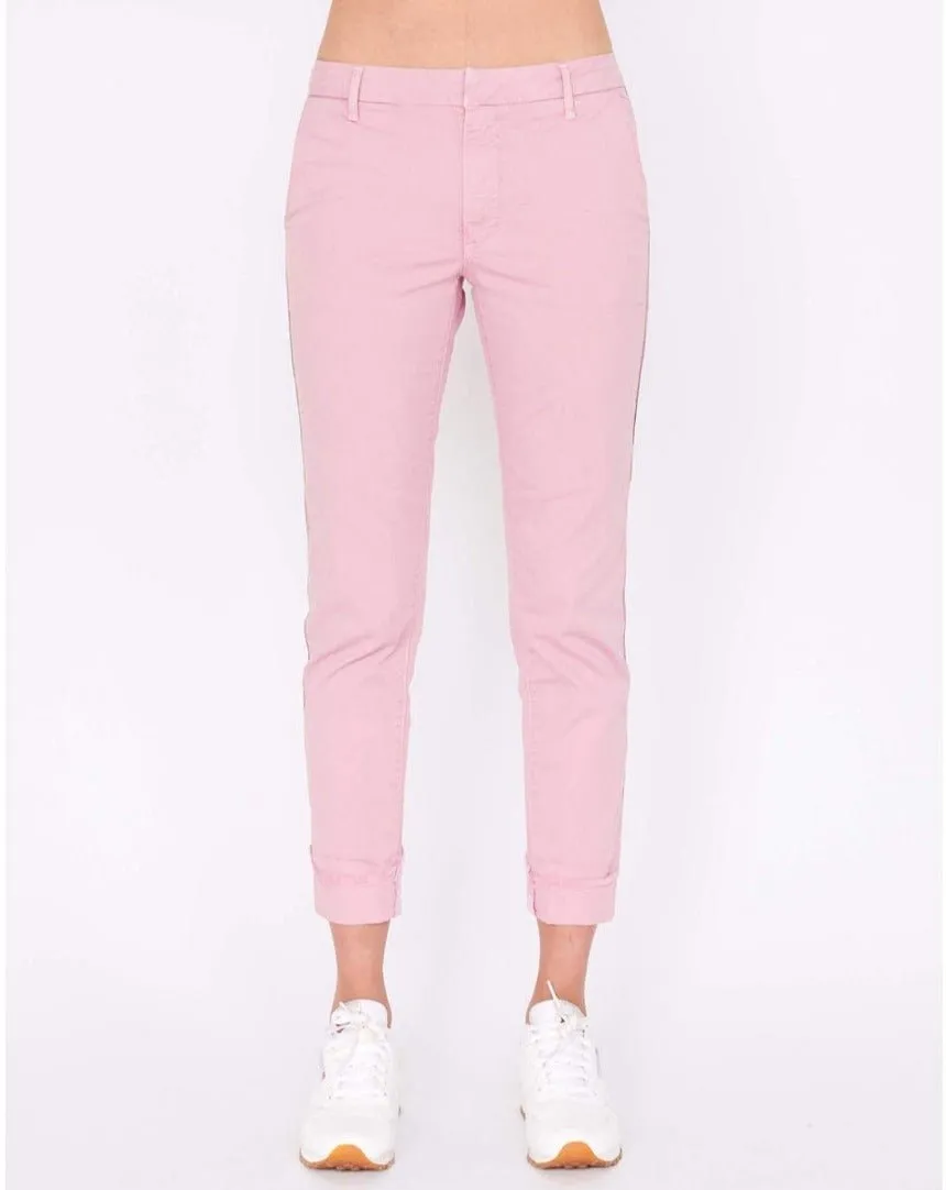 Sundry Glitter Stripe Roll Up Chino Trousers