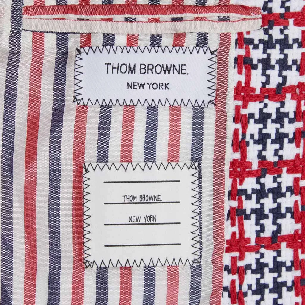 Thom Browne Kids Summer Tweed Fray Sport Coat
