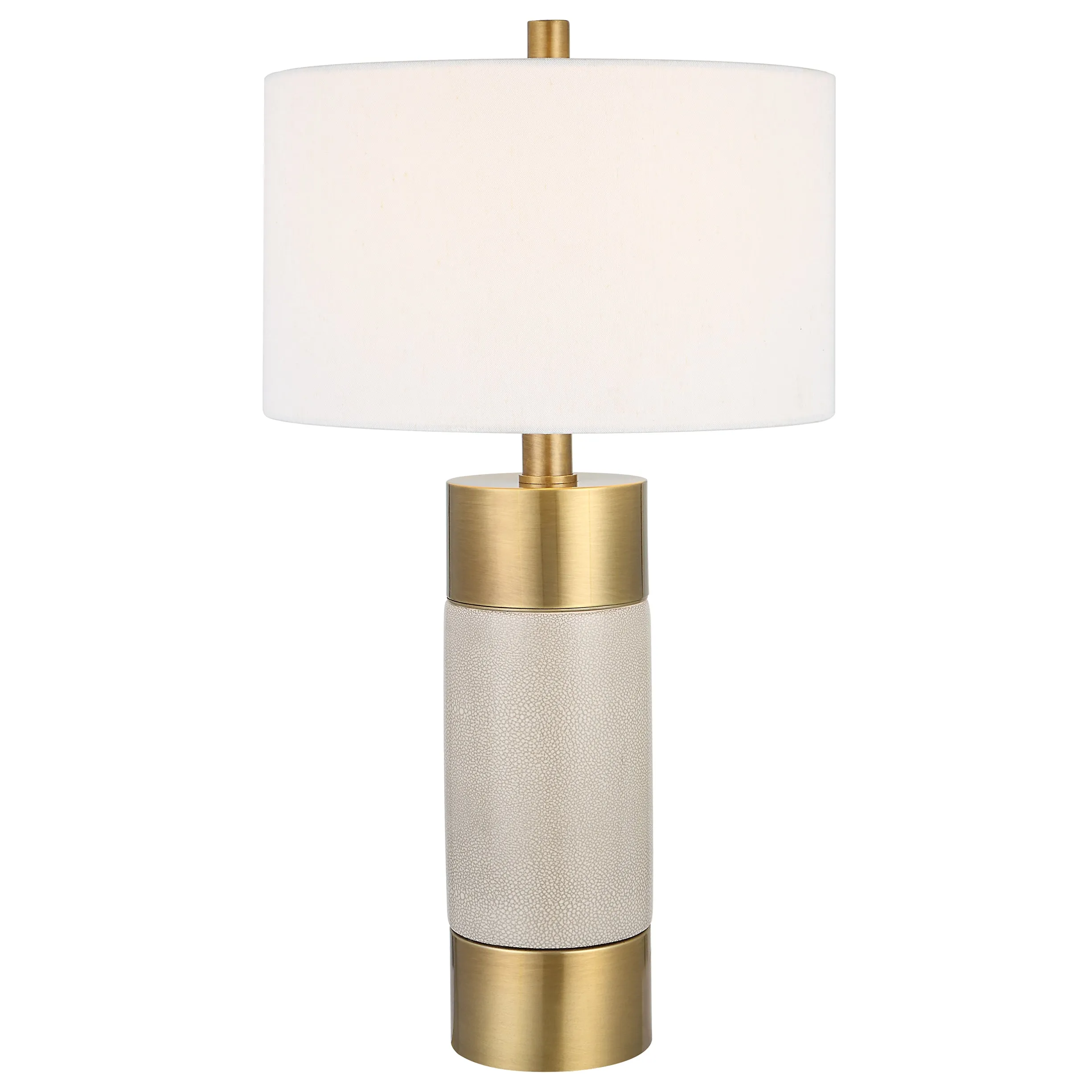 Uttermost Adelia Ivory & Brass Table Lamp