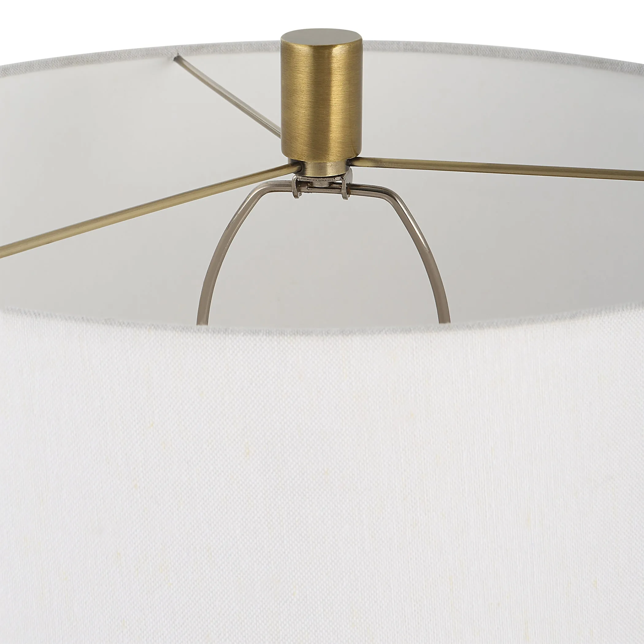 Uttermost Adelia Ivory & Brass Table Lamp