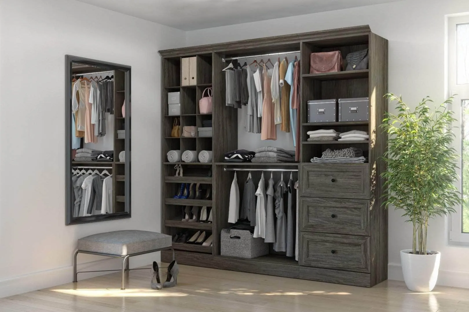 Versatile 86“ Closet Organizer - Available in 2 Colours