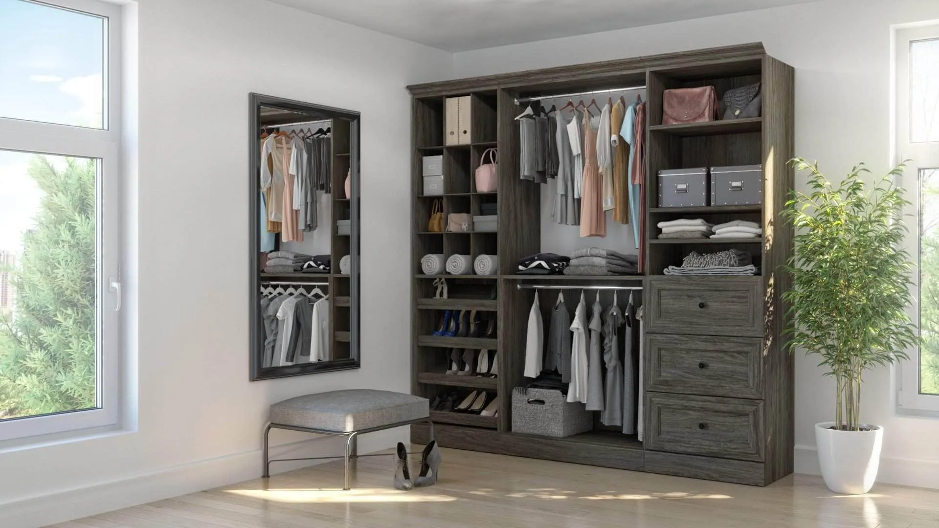 Versatile 86“ Closet Organizer - Available in 2 Colours