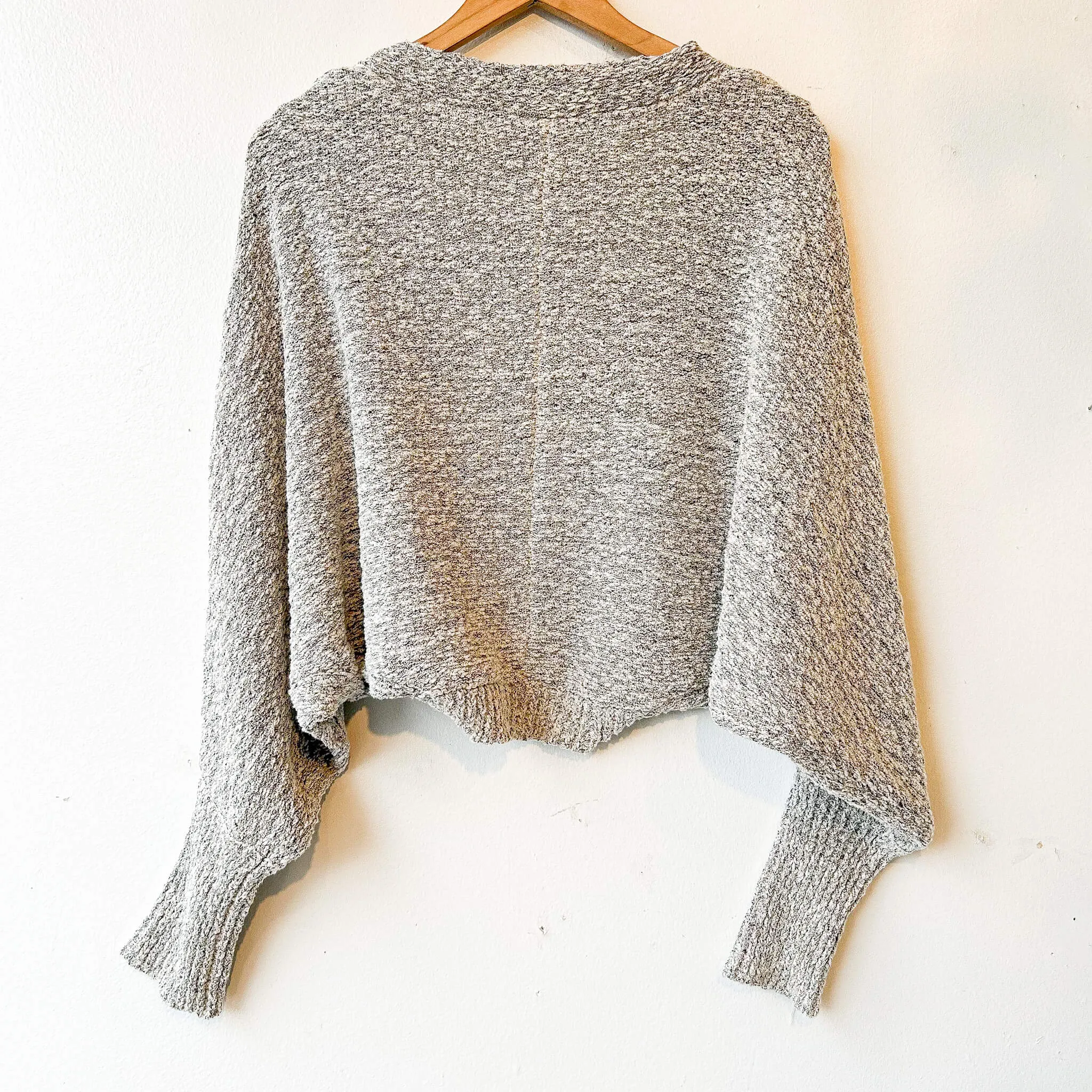 Wagen | Puff Sleeve Cotton Blend Knit Bolero