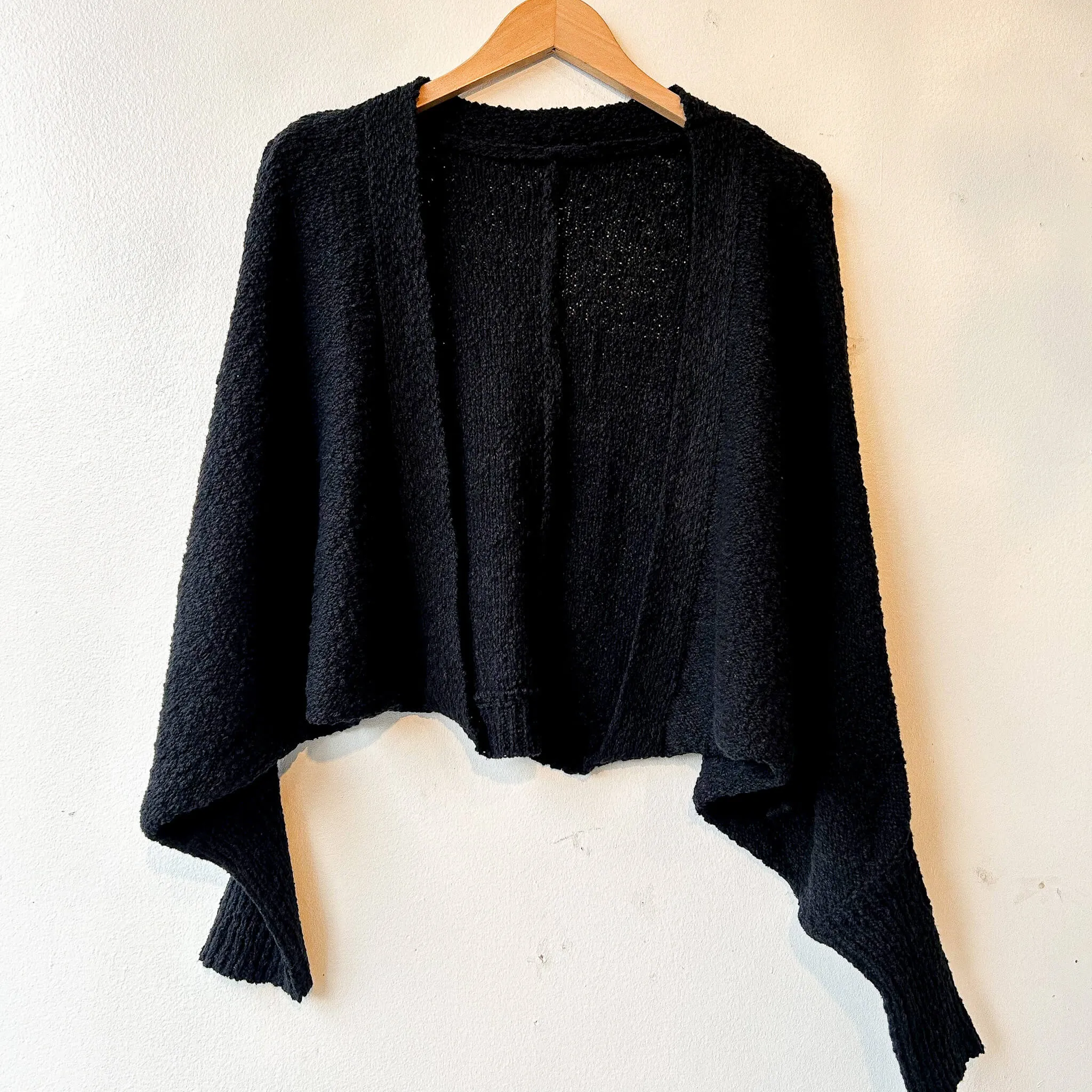 Wagen | Puff Sleeve Cotton Blend Knit Bolero