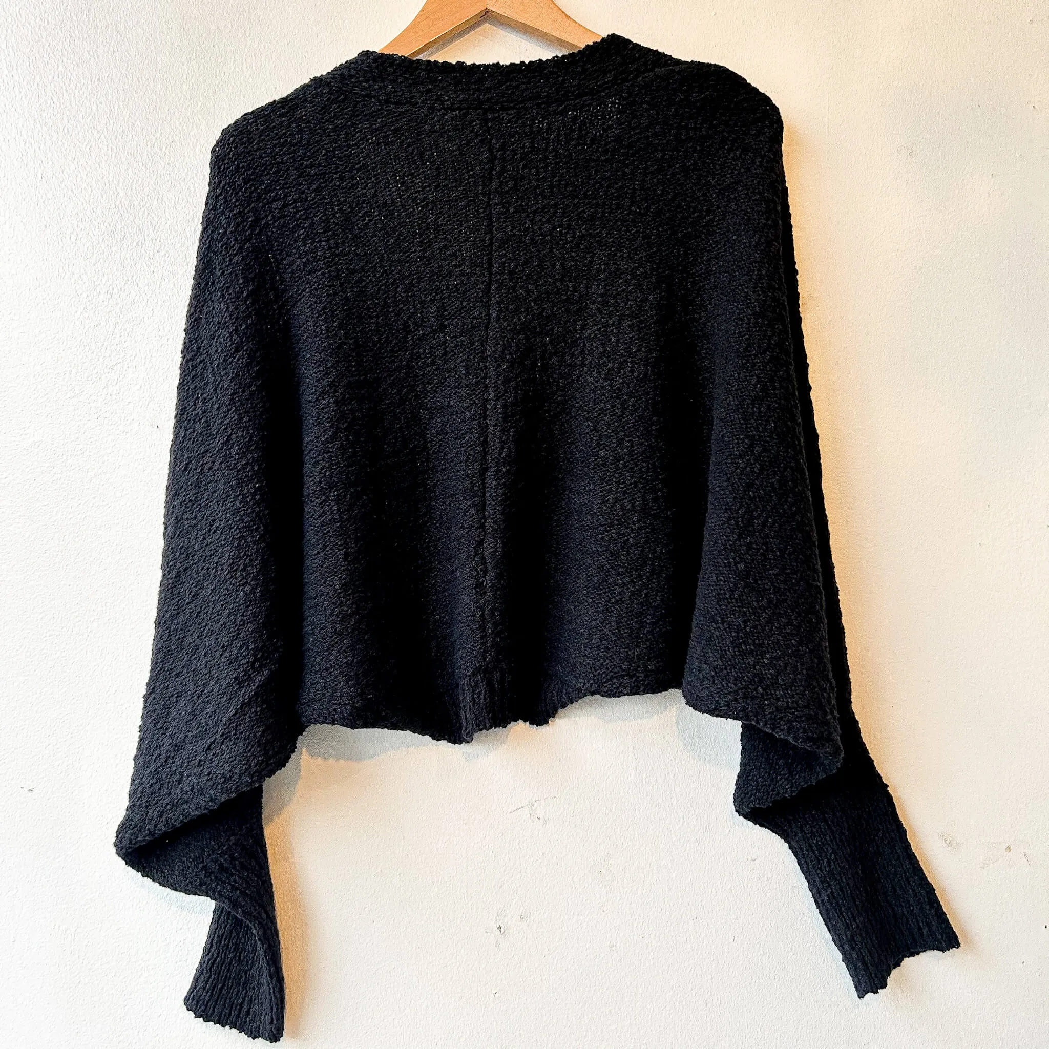 Wagen | Puff Sleeve Cotton Blend Knit Bolero