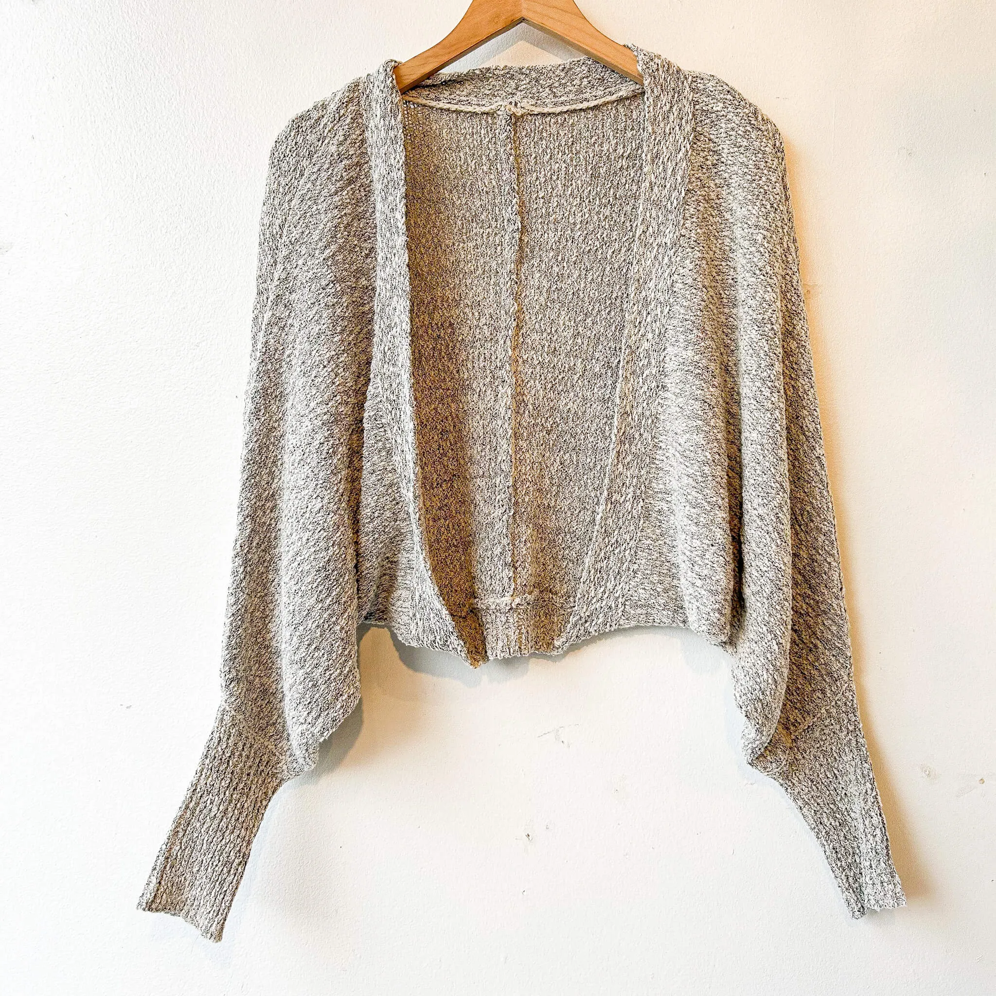 Wagen | Puff Sleeve Cotton Blend Knit Bolero