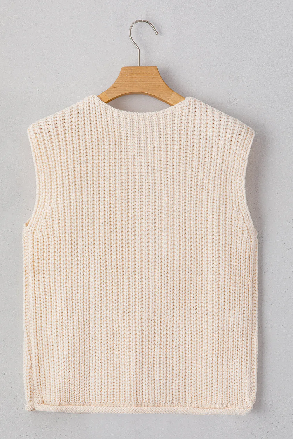 White Knit Sweater Vest