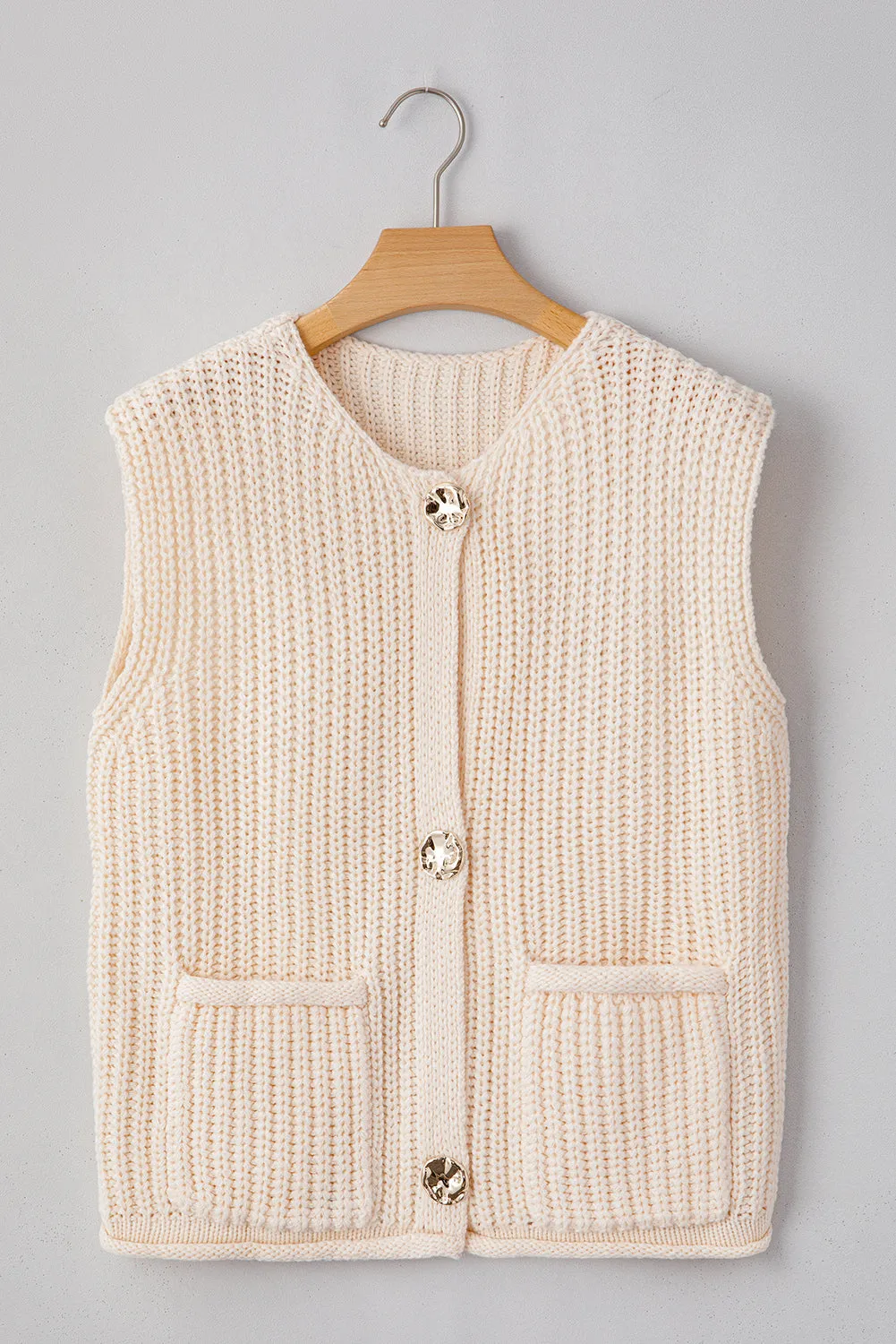 White Knit Sweater Vest