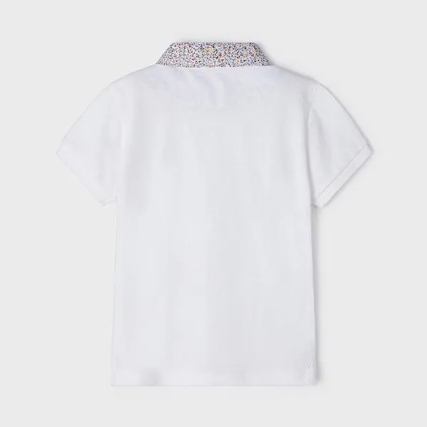 WHITE POLO SHORT SLEEVE SHIRT FOR BOYS