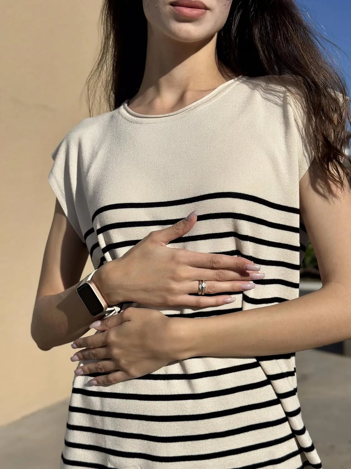 Zeagoo Short Sleeve Sweater Knit Going Out Sweater Tops