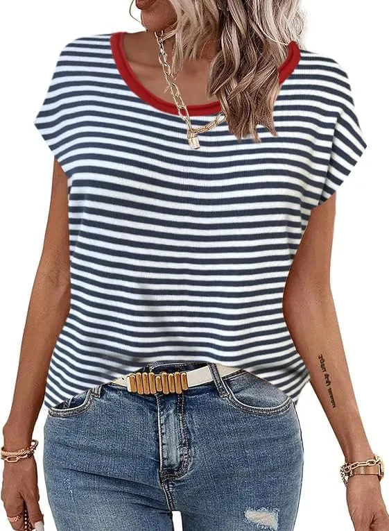 Zeagoo Short Sleeve Sweater Knit Going Out Sweater Tops